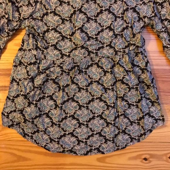 Daniel Rainn Purple Black Boho Peplum Top, EUC, S - Picture 15 of 16